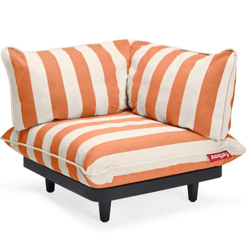 Paletti Eckstück left gestreift orange Creme by Fatboy – product photo