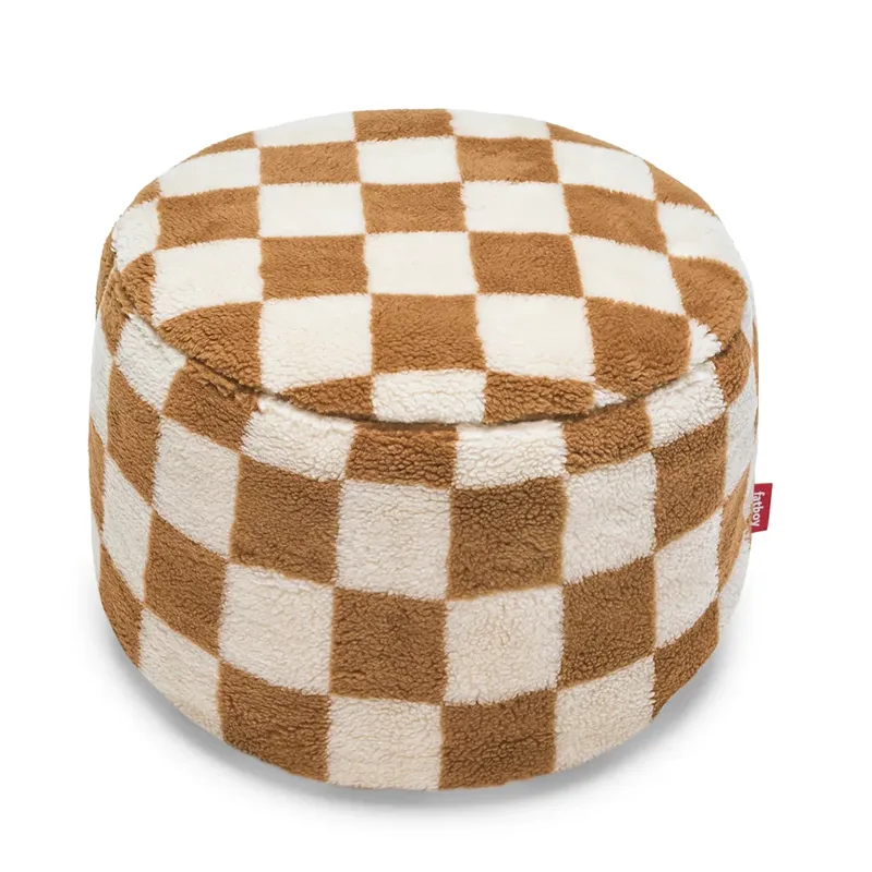 Point Teddy pouf Chess Almond Creme by Fatboy – product photo