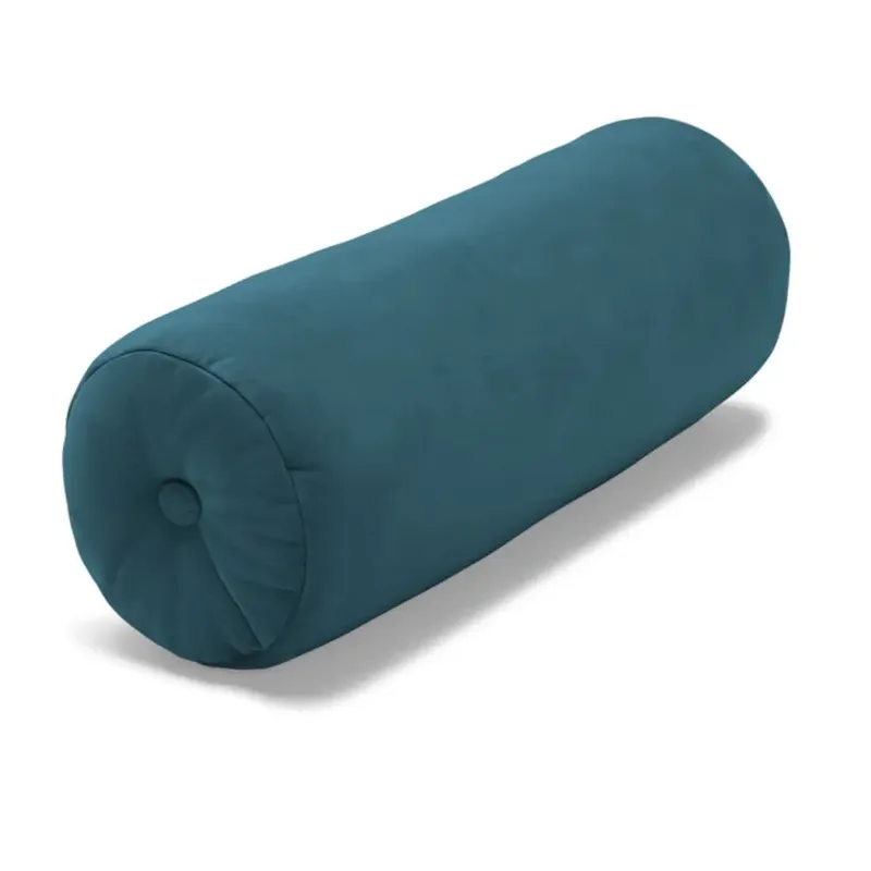 Puff Rolster kissen Velvet Recycled Petrol von Fatboy – Produktfoto
