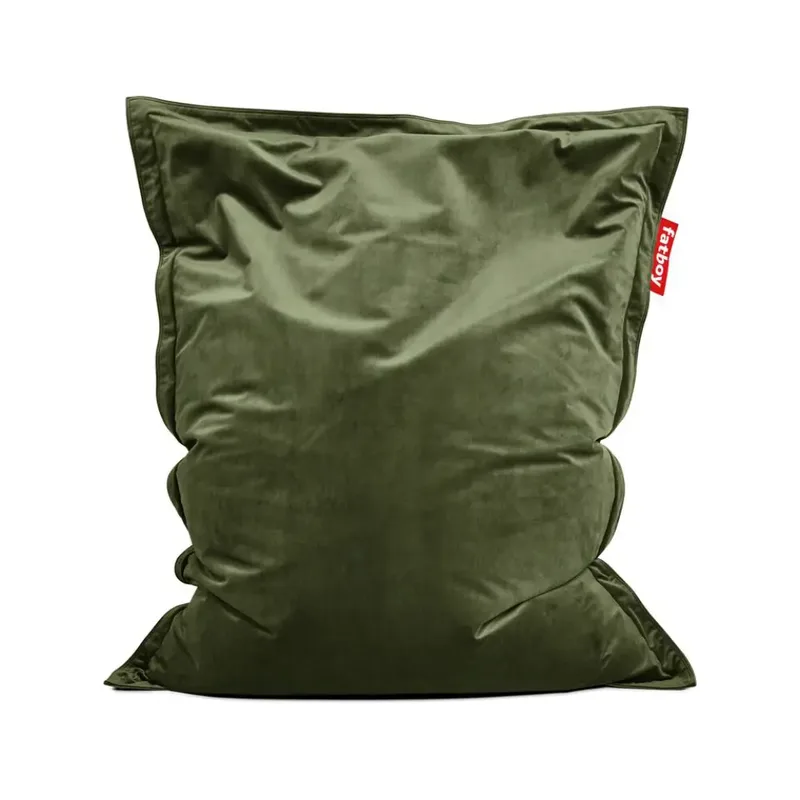 recycled original slim sitzsack velvet deep green von Fatboy – Produktfoto