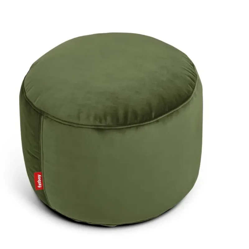 recycled Point velvet puff deep green by Fatboy – product photo