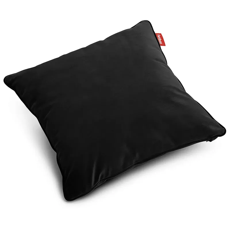 Recycled square pillow velvet black von Fatboy – Produktfoto