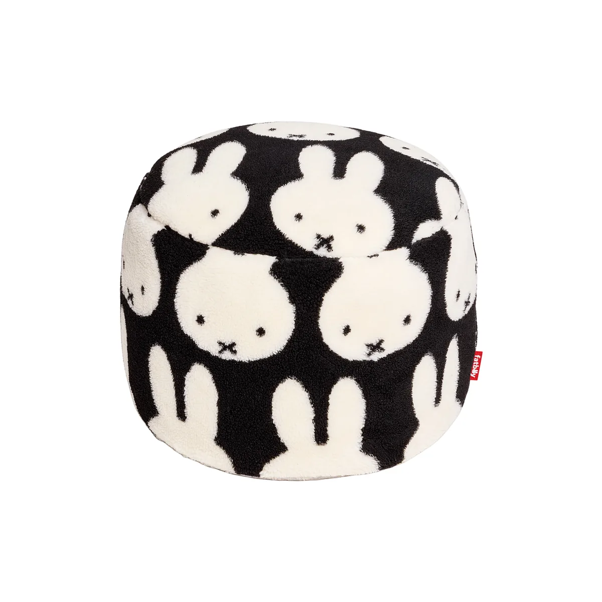 Sitzkissen für Kinder Miffy - Schwarz - Plüschstoff von Fatboy – Produktfoto