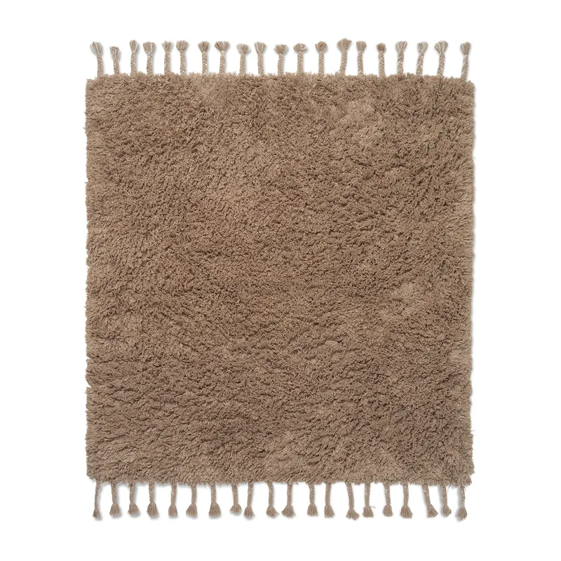 Amass long pile Teppich 140 x 140cm White Pepper von Ferm Living – Produktfoto