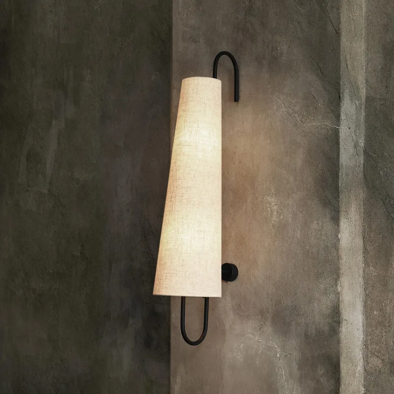 Ancora Wandlamp 100 Black/Natural från Ferm Living – produktbild