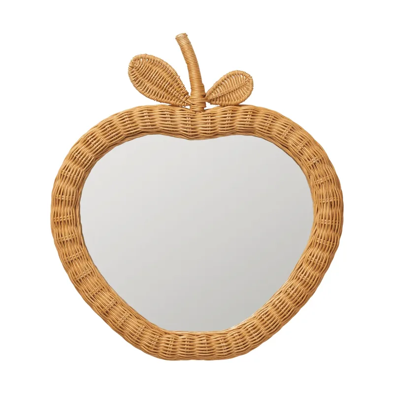 Apple geflochtener Spiegel Natur, 40x3x45 cm de Ferm Living – photo du produit