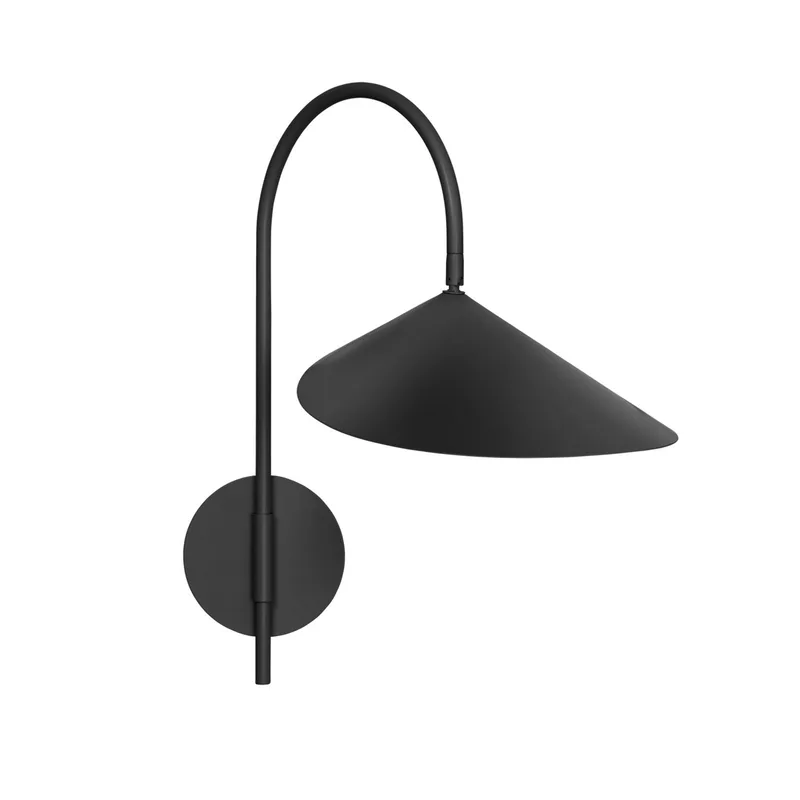 Arum wandlamp, zwart, draaibaar, 26 cm by Ferm Living – product photo