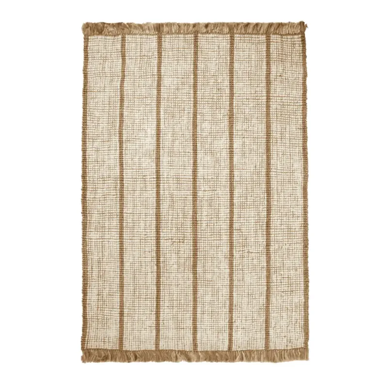 Athens Handgewebter Juteteppich 170x240 cm - Natural/Off-white von Ferm Living – Produktfoto