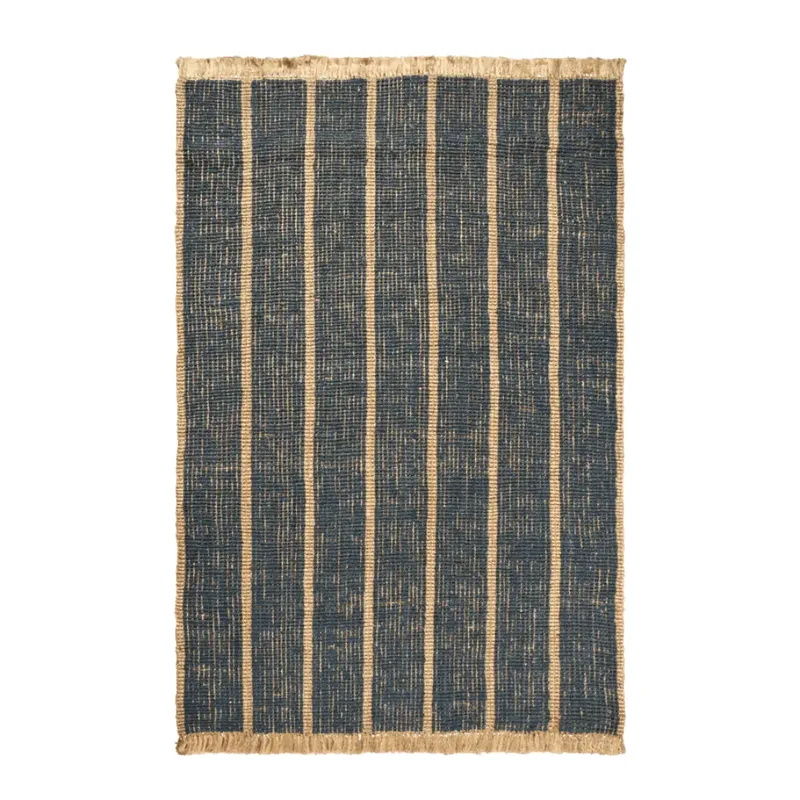Athens Handgewebter Juteteppich 200x300 cm - Natural/Ink Blue von Ferm Living – Produktfoto