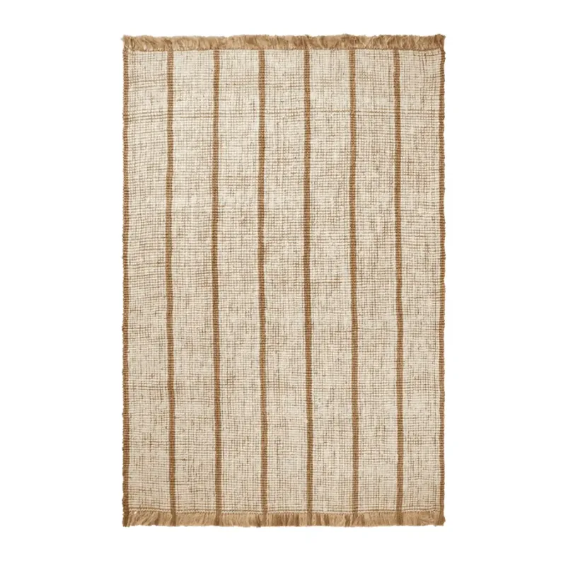 Athens Handgewebter Juteteppich 200x300 cm - Natural/Off-white de Ferm Living – photo du produit