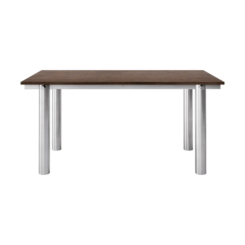 Atura Esstisch Gebürsteter Edelstahl-dunkel gebeizte Eiche, 90x160 cm by Ferm Living – product photo