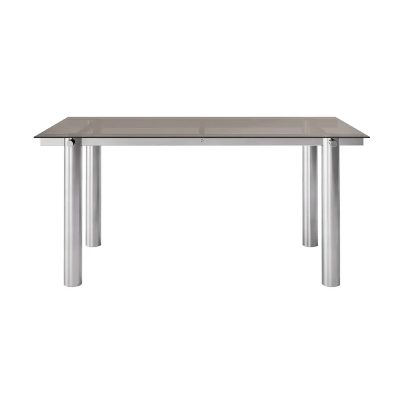 Atura Esstisch Gebürsteter Edelstahl-dunkel getöntes Glas, 90x160 cm von Ferm Living – Produktfoto