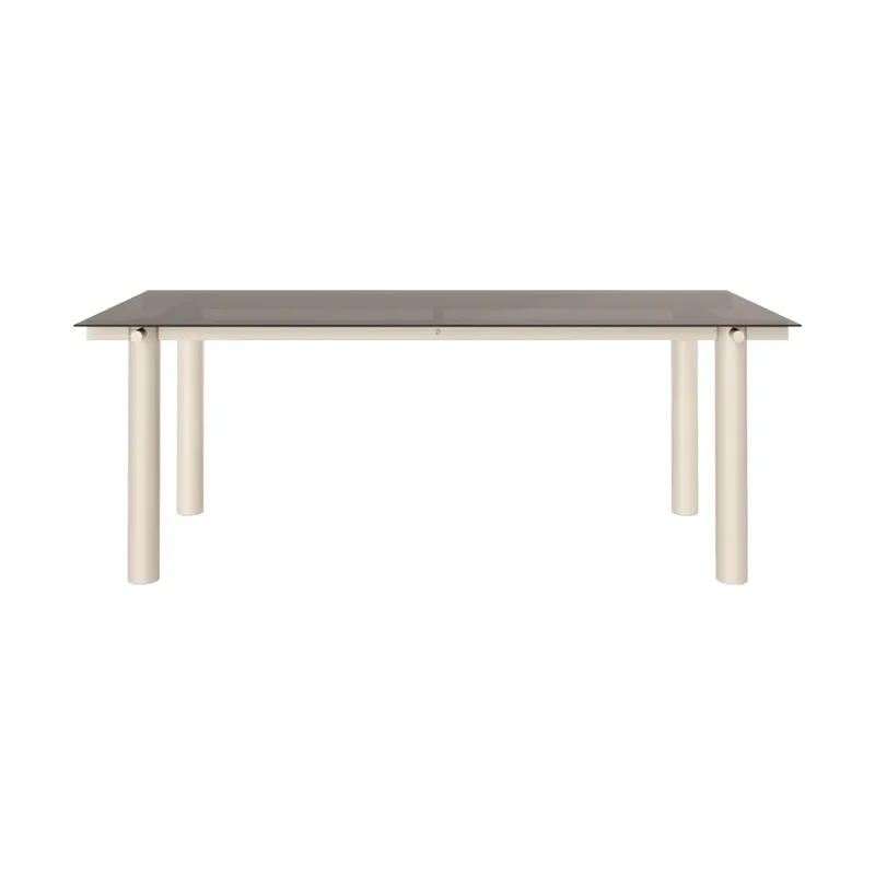 Atura Esstisch Light cashmere-dunkel getöntes Glas, 90x200 cm von Ferm Living – Produktfoto