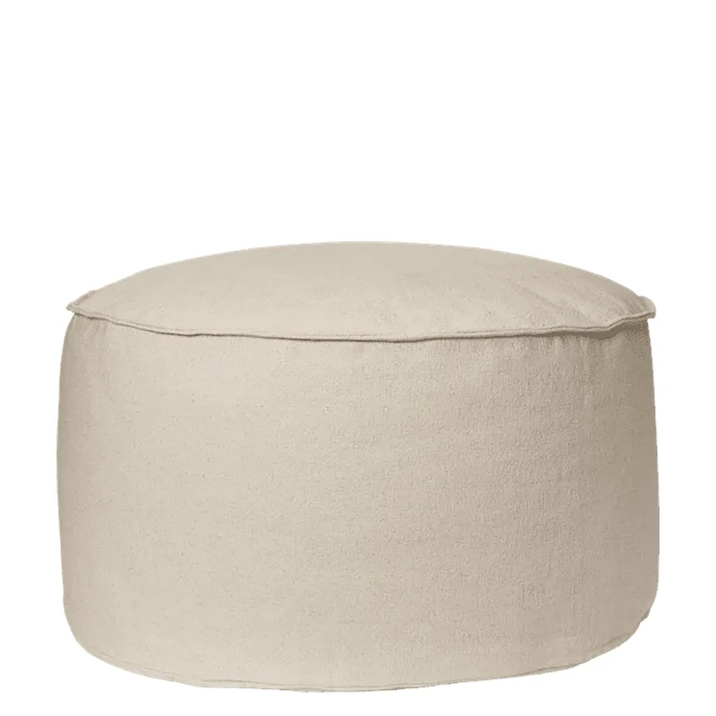 Aun Baumwoll-Pouf - Ø80 - Cremeweiß von Ferm Living – Produktfoto