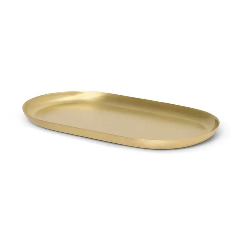 Basho Tablett 9 x 18cm Messing fra Ferm Living – produktbillede