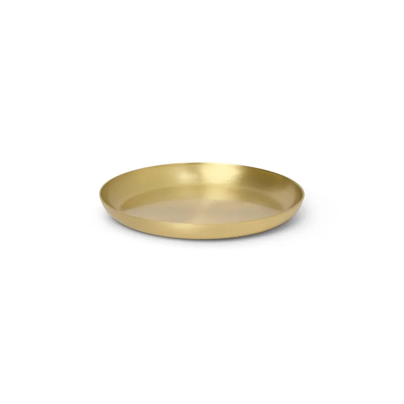 Basho Tablett Ø9,5cm Messing fra Ferm Living – produktbillede