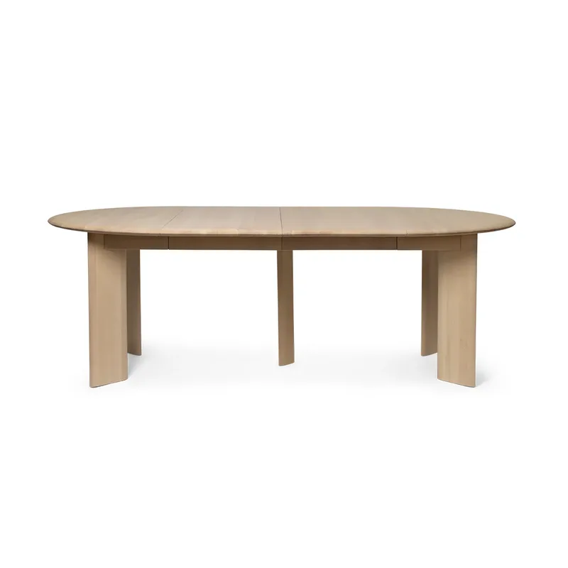 Bevel Extendable Esstisch Weiß geölte Buche, inkl. 2 Einlegeplatten von Ferm Living – Produktfoto