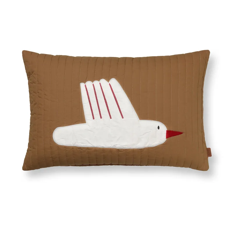 Bird gestepptes Kissen 60 x 40cm Sugar kelp (Braun) by Ferm Living – product photo