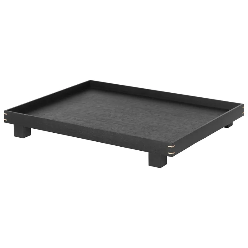 Bon Holztablett large Schwarz gebeizte Eiche von Ferm Living – Produktfoto