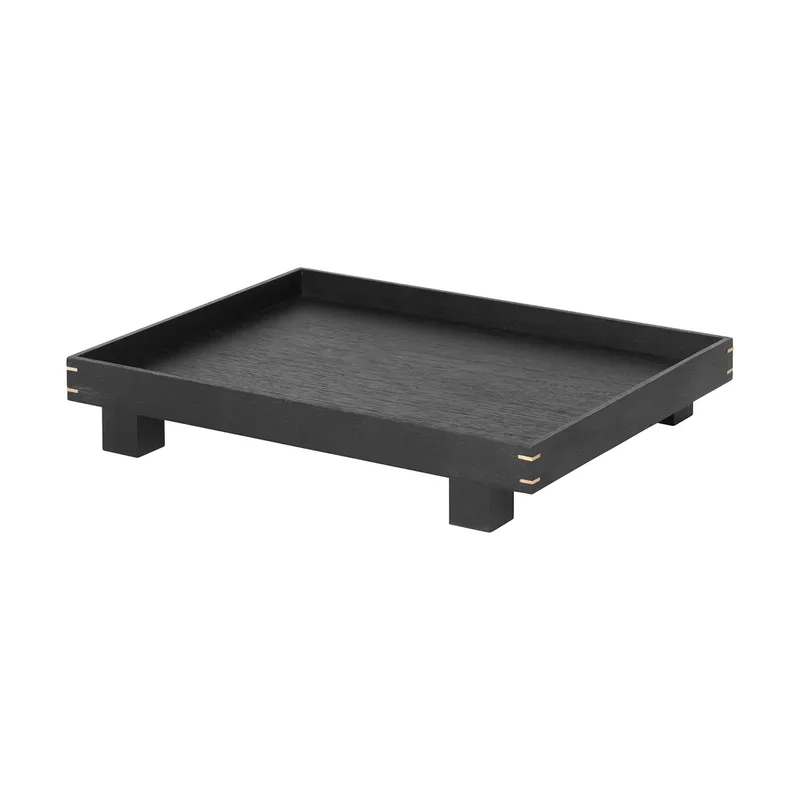Bon Holztablett small Schwarz gebeizte Eiche von Ferm Living – Produktfoto