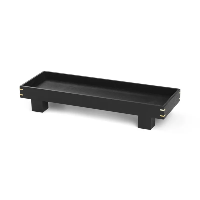 Bon Holztablett X small Schwarz gebeizte Eiche van Ferm Living – productfoto