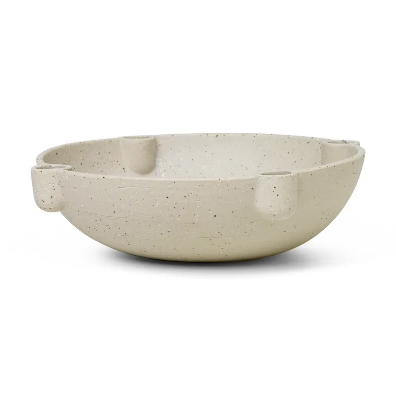 Bowl Adventskerzenhalter Keramik large Ø27cm Hellgrau de Ferm Living – photo du produit