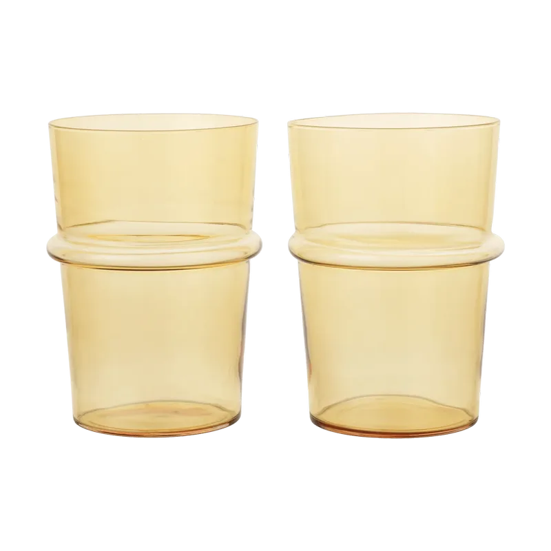 Boya Trinkglas hoch 45 cl 2er-Pack. Yellow de Ferm Living – photo du produit