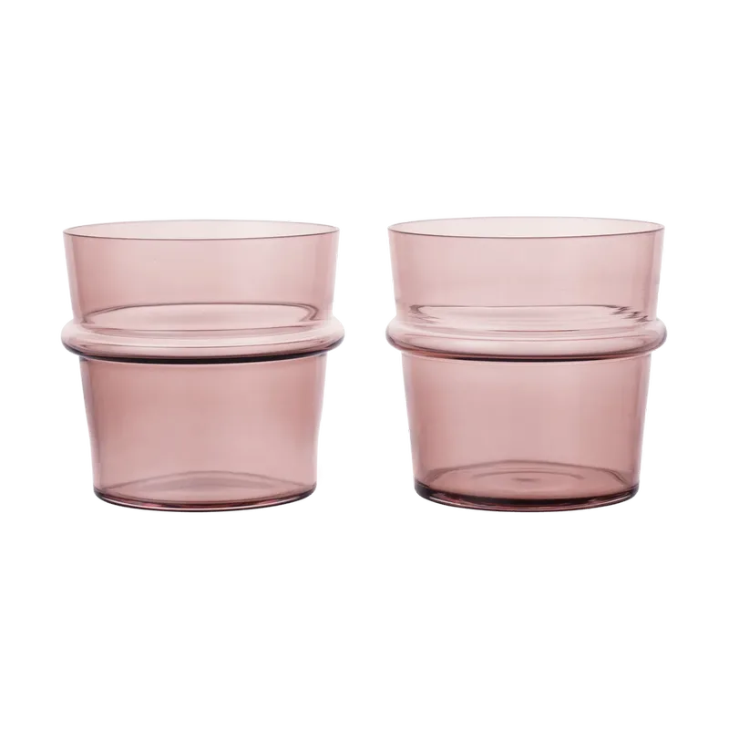 Boya Trinkglas niedrig 30 cl 2er-Pack Mauve från Ferm Living – produktbild