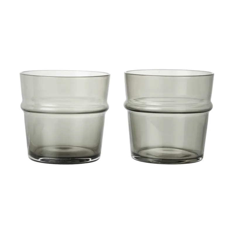 Boya Trinkglas niedrig 30 cl 2er-Pack Smoked Grey by Ferm Living – product photo