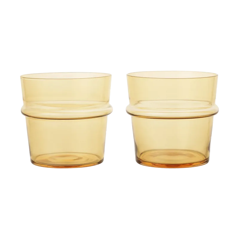 Boya Trinkglas niedrig 30 cl 2er-Pack Yellow de Ferm Living – photo du produit