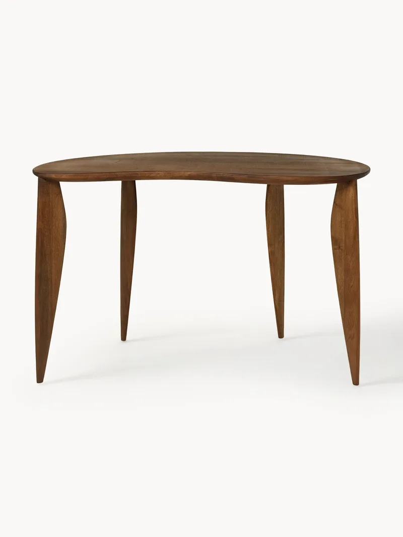 Bureau Feve van walnoothout in organische vorm fra Ferm Living – produktbillede