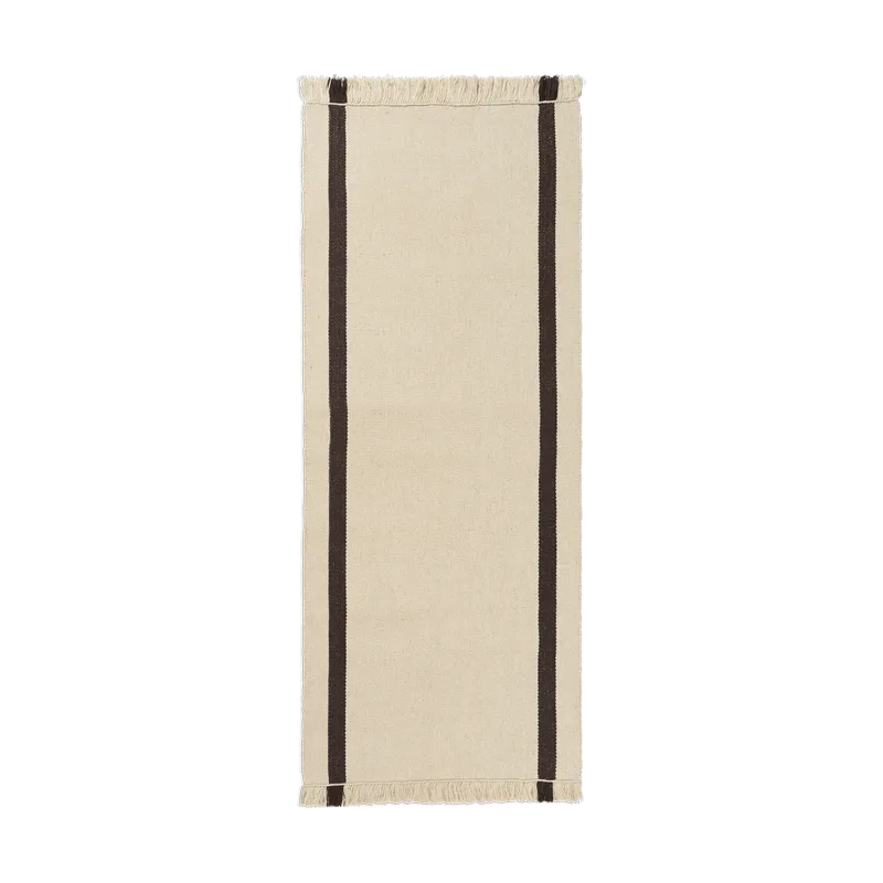 Calm kelim Laufmatte Off-white, Coffee, 80x200 cm by Ferm Living – product photo