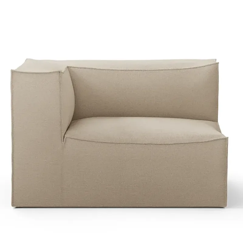 Catena Sofa Armrest Left S400 - Rich Linen - Natural von Ferm Living – Produktfoto