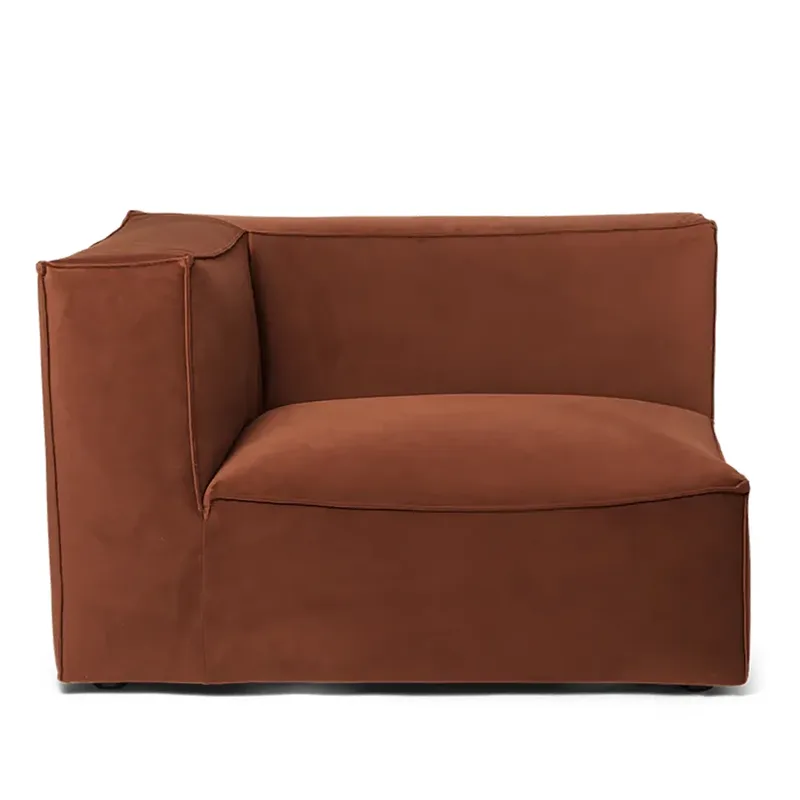 Catena Sofa Armrest Left S400 Rich Velvet - 21 Rust von Ferm Living – Produktfoto