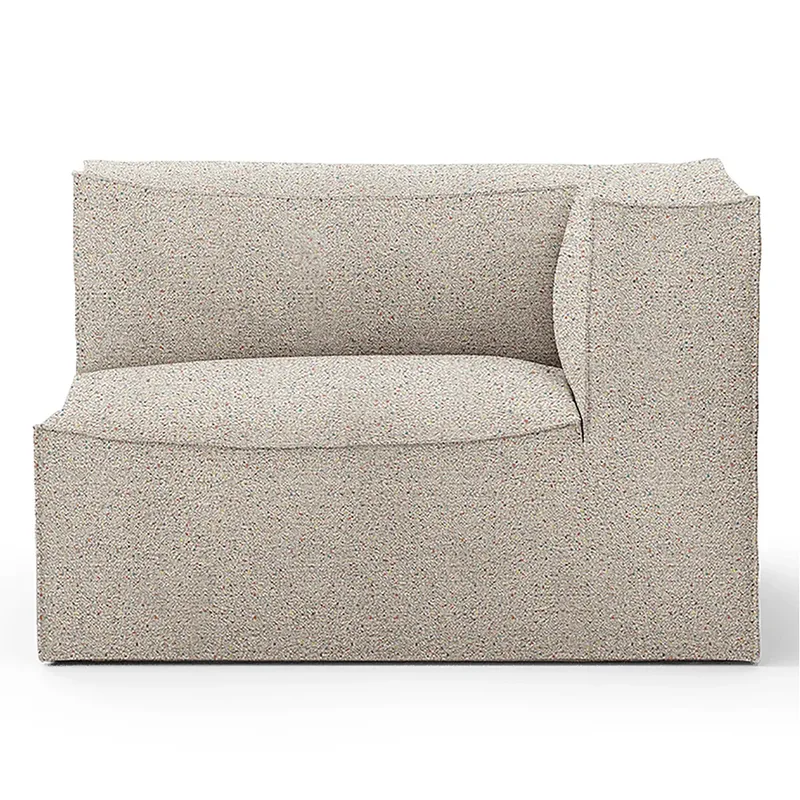 Catena Sofa Armrest Right L401 - Confetti Bouclé - Light Grey von Ferm Living – Produktfoto