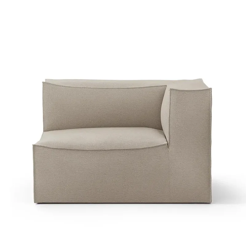 Catena Sofa Armrest Right S401 - Cotton Linen - Natural von Ferm Living – Produktfoto