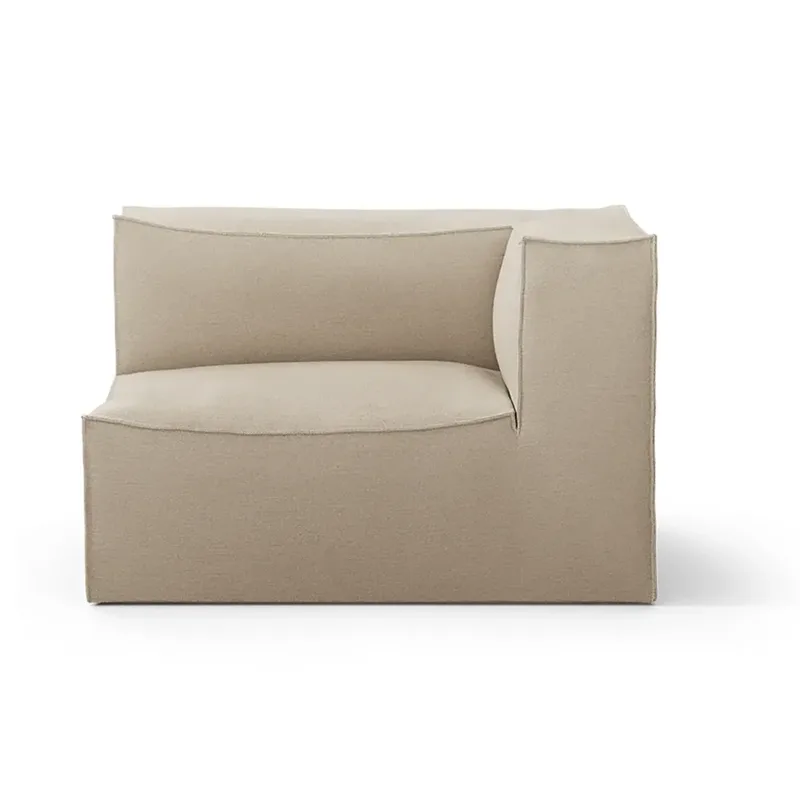 Catena Sofa Armrest Right S401 - Rich Linen - Natural von Ferm Living – Produktfoto