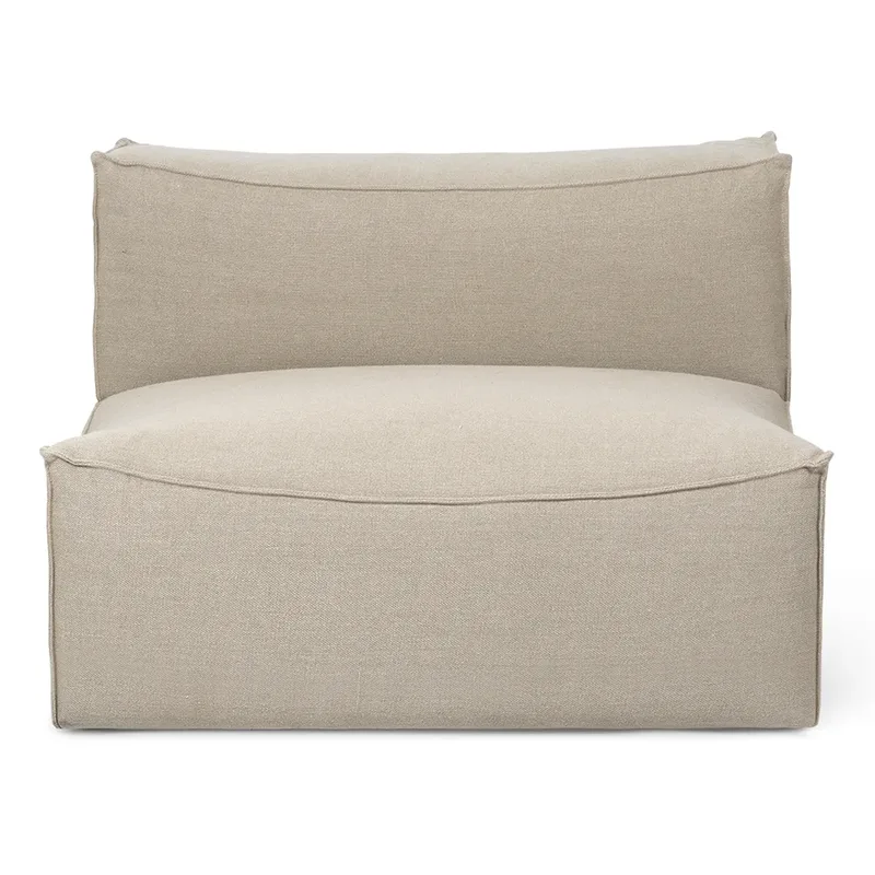 Catena Sofa Center L100 - Rich Linen - Natural von Ferm Living – Produktfoto