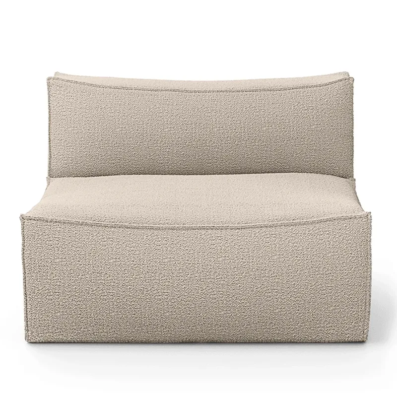Catena Sofa Center L100 - Wool Boucle - Natural von Ferm Living – Produktfoto