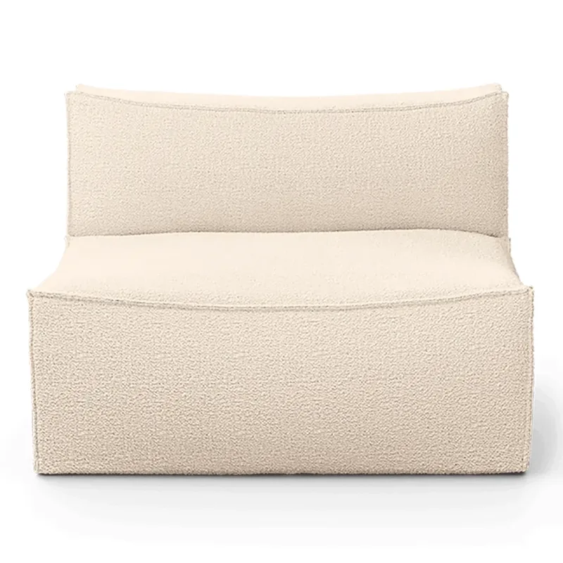 Catena Sofa Center L100 Wool Boucle - Off-white von Ferm Living – Produktfoto