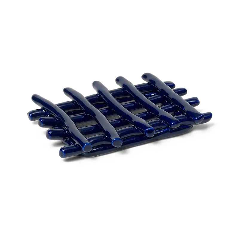 Ceramic Seifenteller 10 x 14,5cm Blue by Ferm Living – product photo