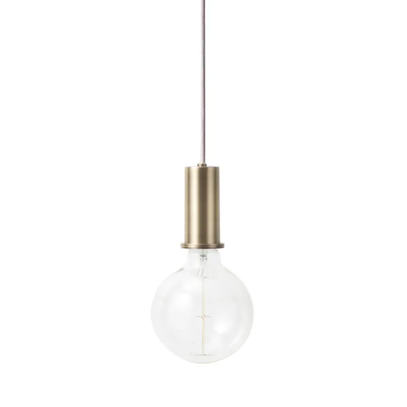 Collect Pendelleuchte klein Messing - Kabel in Silber-Look by Ferm Living – product photo