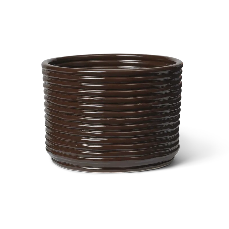 Corduroy Blumentopf Ø20x15 cm Carob Brown by Ferm Living – product photo