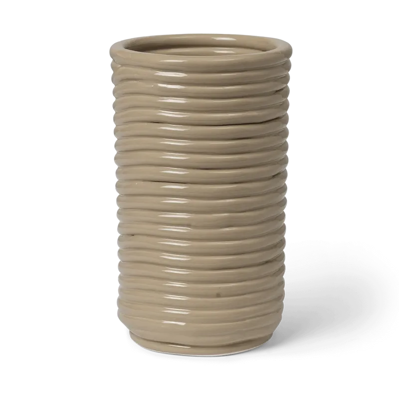 Corduroy Vase 21 cm Cashmere by Ferm Living – product photo