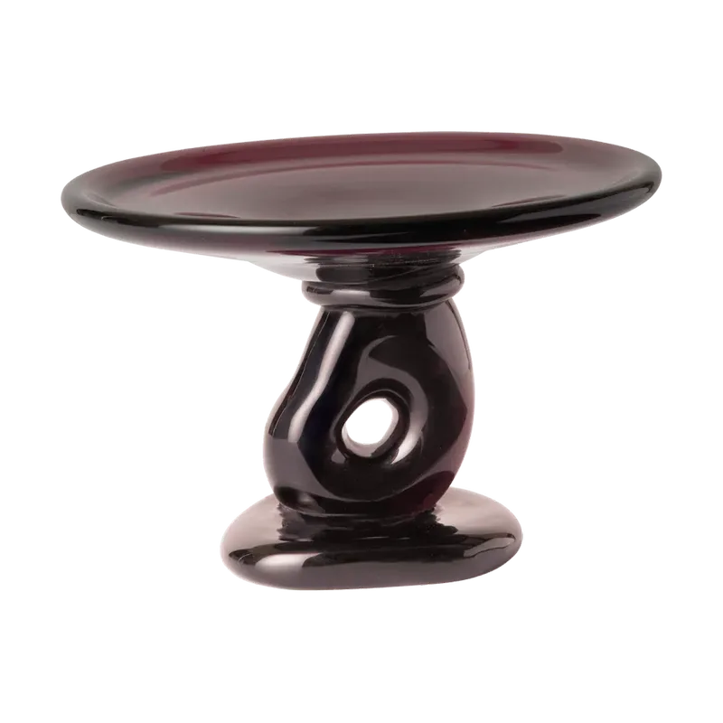 Damo Glas-Mittelstück Teller Ø21 cm Dark Grape by Ferm Living – product photo
