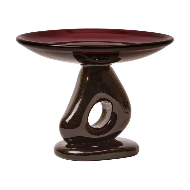 Damo Glass centerpiece Teller Ø30cm Dark grape från Ferm Living – produktbild
