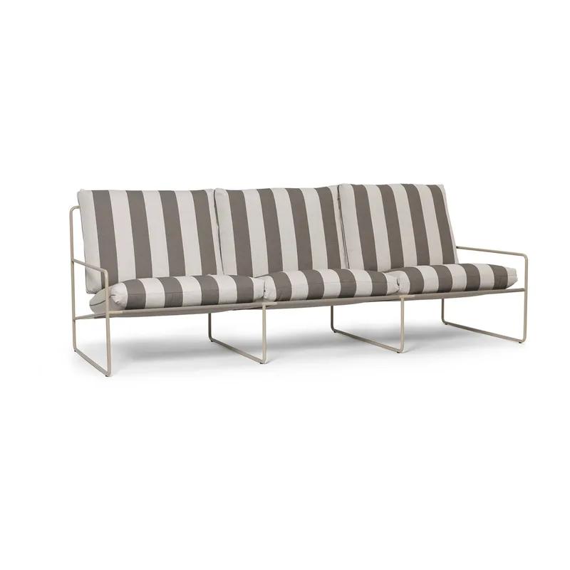 Desert 3-Sitzer Sofa Cash stripe-chocolate by Ferm Living – product photo