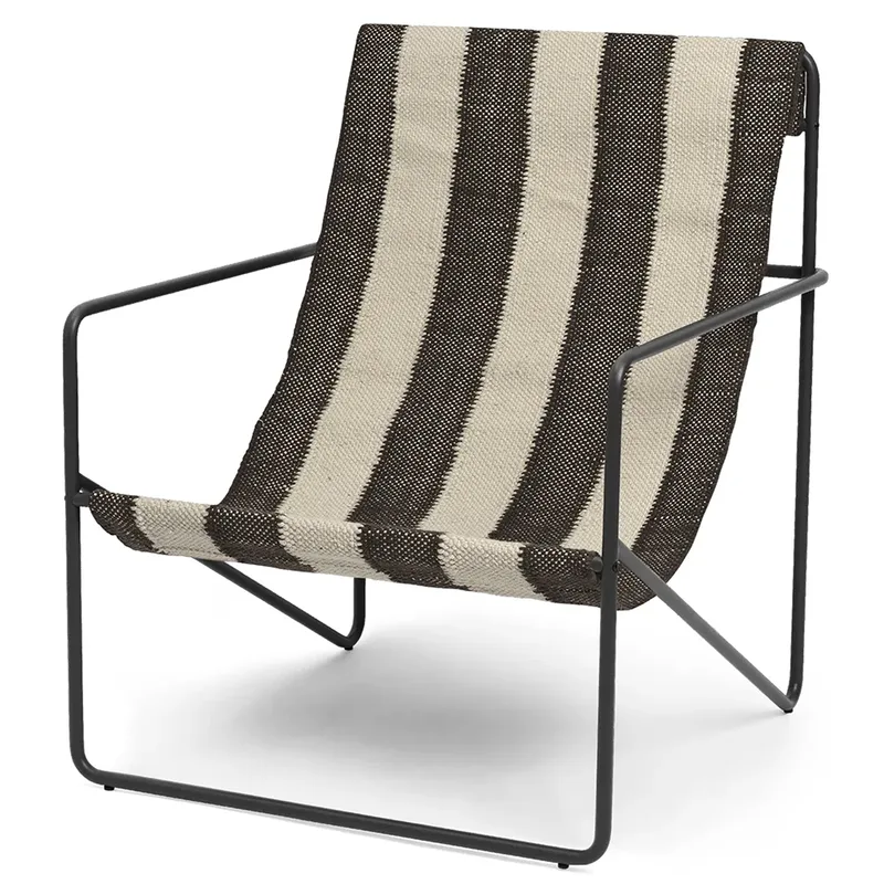 Desert Lounge Sessel Black/Off-white/Chocolate von Ferm Living – Produktfoto