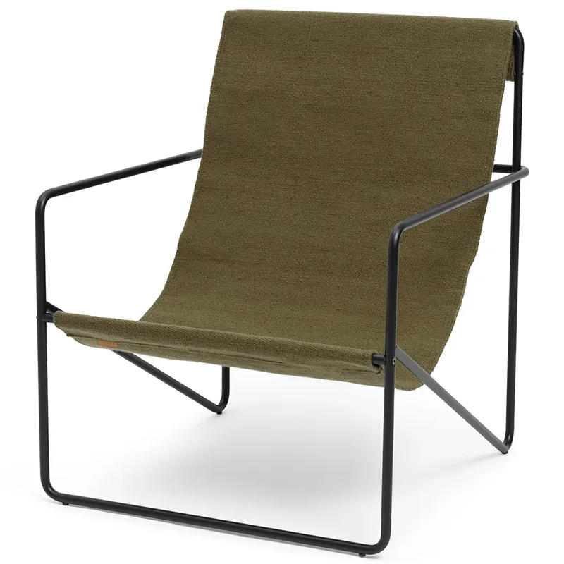 Desert Lounge Sessel Black/Olive von Ferm Living – Produktfoto