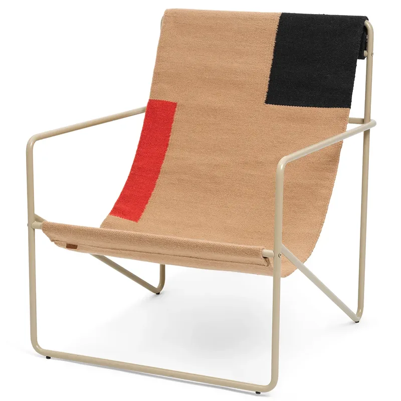 Desert Lounge Sessel Cashmere/Block von Ferm Living – Produktfoto